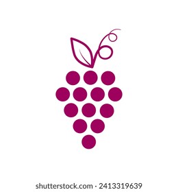ilustración vectorial de iconos de frutas de uva
