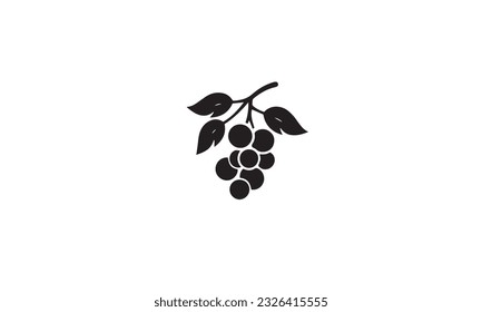 logotipo de frutas negro simple icono plano sobre fondo blanco 