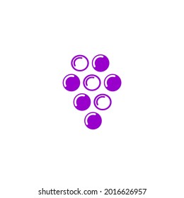 Grapes fruit logo design vector template