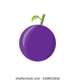 grapes fruit logo template. design violet color