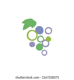 Grapes, fruit, vector symbol design