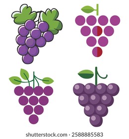 Grapes fruits vector design art
