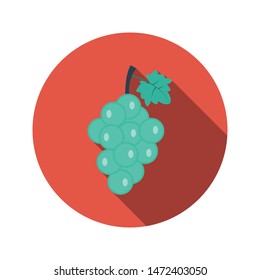 grapes glyph flat vector icon