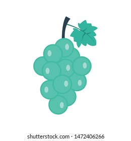 grapes glyph flat vector icon