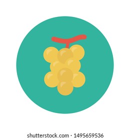 grapes glyph flat vector icon