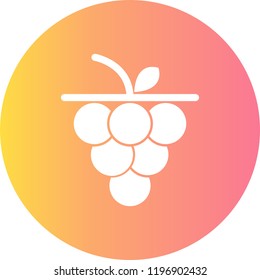 grapes Gradient Glyph Circle Icon
