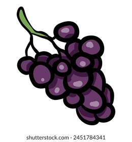 Grapes Hand Drawn Doodle Icon