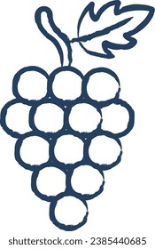 Grapes hand drawn vector illustration