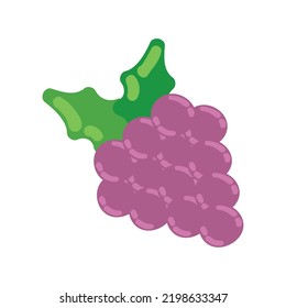 grapes healthy food icon isolated