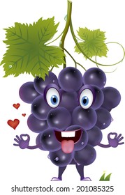 grapes with heart