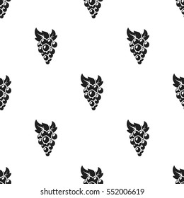 Grapes icon black. Singe fruit icon from the food black.