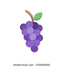 icono de uvas de diseño de estilo de color plantilla vectorial