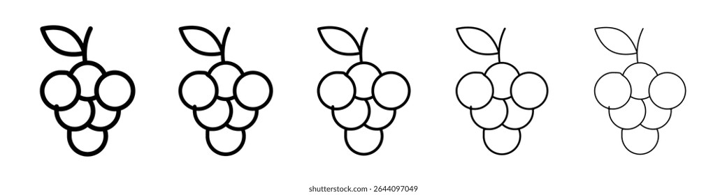 Concepto del icono de las uvas. Diseño gráfico, logotipo, Web, UI.