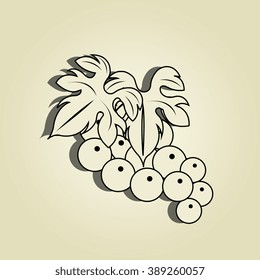 grapes icon design 
