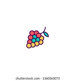 Grapes icon design. Gastronomy icon vector illustration