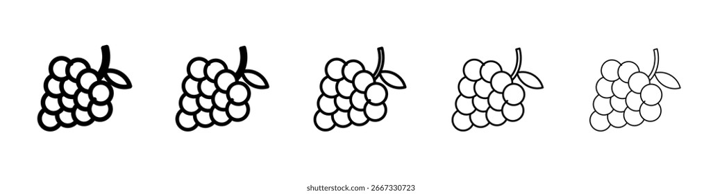 Diseño del icono de las uvas, logotipo, App, UI. Ilustración vectorial, EPS