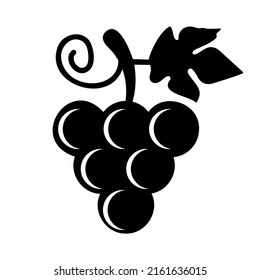 Grapes icon. Design for web and mobile app. Vector illustration isolated on white background