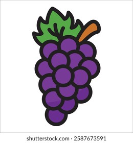 Grapes Icon Element For Design