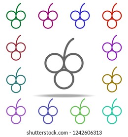 grapes icon. Elements of autumn in multi color style icons. Simple icon for websites, web design, mobile app, info graphics