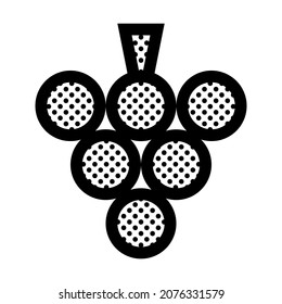 Grapes. Icon Filled with Dots.