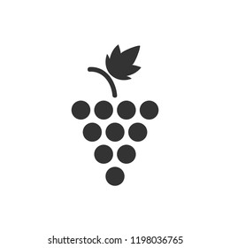 Grapes icon flat. Icon Flat