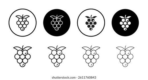 Grapes icon Flat line symbol