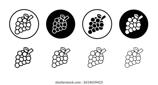 Grapes icon flat and simple set design