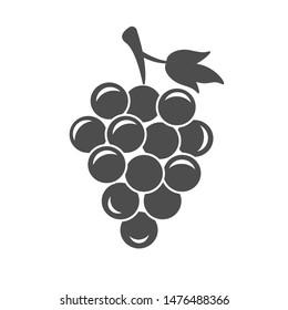 Grapes Icon In Flat Style Isolated, vector