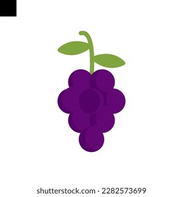 grapes icon flat style vector