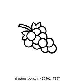 grapes icon Flat symbol set outline