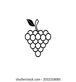 icono de uvas, vector de frutas, ilustración jugosa
