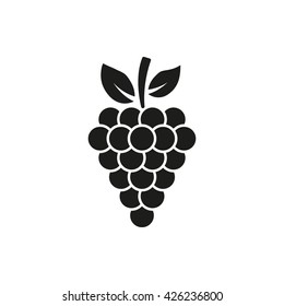 The grapes icon. Grape symbol. UI. Web. Logo. Sign. Flat design. App. Stock vector