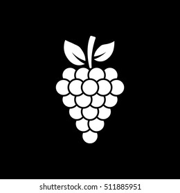 The grapes icon. Grape, grapes, wine symbol. UI. Web. Logo. Sign. Flat design. App. Stock vector