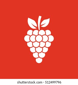 The grapes icon. Grape, grapes, wine symbol. UI. Web. Logo. Sign. Flat design. App. Stock vector