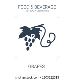 grapes icon. high quality filled grapes icon on white background. from food collection flat trendy vector grapes symbol. use for web and mobile