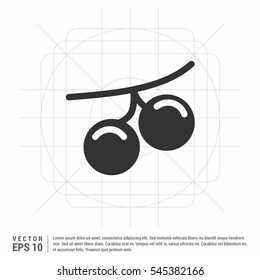 grapes Icon isolated on background. Modern flat pictogram, business, marketing, internet concept. Trendy Simple vector symbol for web site design or button to mobile app. Logo illustration

