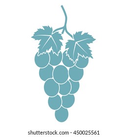 Grapes icon isolated. Vector illustration flat style design.