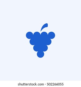 grapes icon, isolated, white background