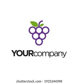  plantilla de diseño de logotipo de iconos de uvas