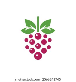 Grapes icon logo design template isolated illustration