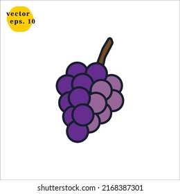 Plantilla de vectores de diseño de logotipos de iconos de uvas