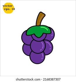 Grapes Icon Logo Design Vector Template