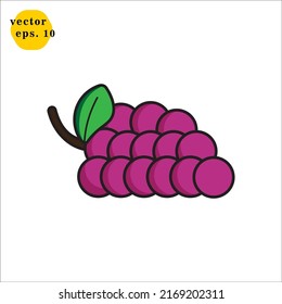 Grapes Icon Logo Design Vector Template