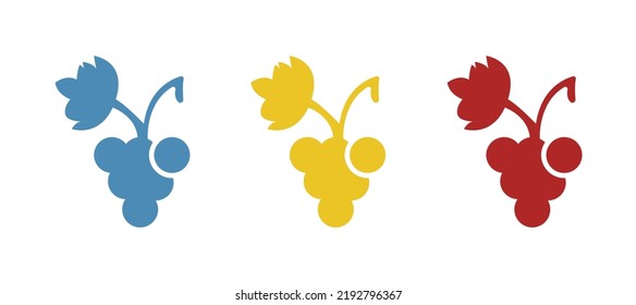 grapes icon on a white background, vector illustration