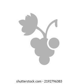 icono de uvas en fondo blanco, ilustración vectorial