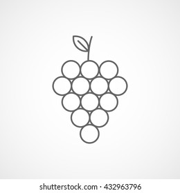 Grapes Icon On White Background