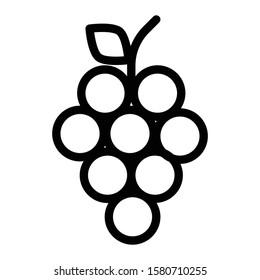 grapes icon outline vector design