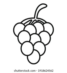 Grapes icon. Outline grapes vector icon for web design isolated on white background