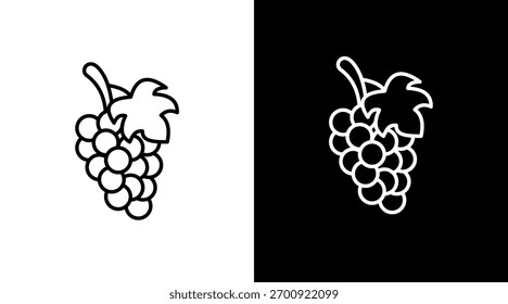 Grapes Icon Set Multiple Style Collection