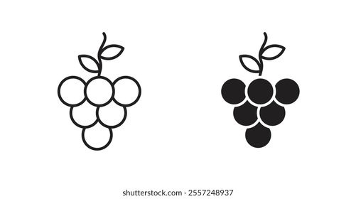 Grapes Icon set. vector illustration set